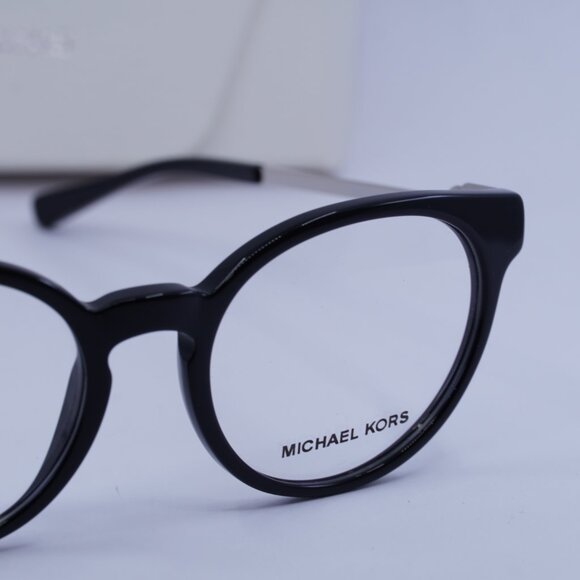 Michael Kors MK4048 3163 Kea Round Eyeglasses 51mm - Black/Silver - Picture 2 of 11